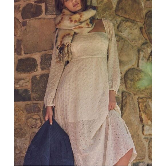 FREE PEOPLE Malina Maxi Dress in Ivory NWT/IN Bag Size S - Picture 13 of 14
